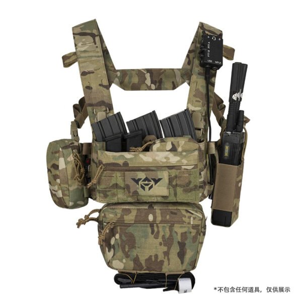 Cordura tactical chest rig vest with 5.56 triple mag pouch 7.62 double mag pouch vest - Image 2