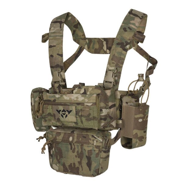 Cordura tactical chest rig vest with 5.56 triple mag pouch 7.62 double mag pouch vest