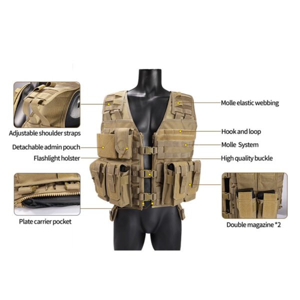 Custom Tactical Breathable Airsoft Vests Outdoor Training Vest - Image 3