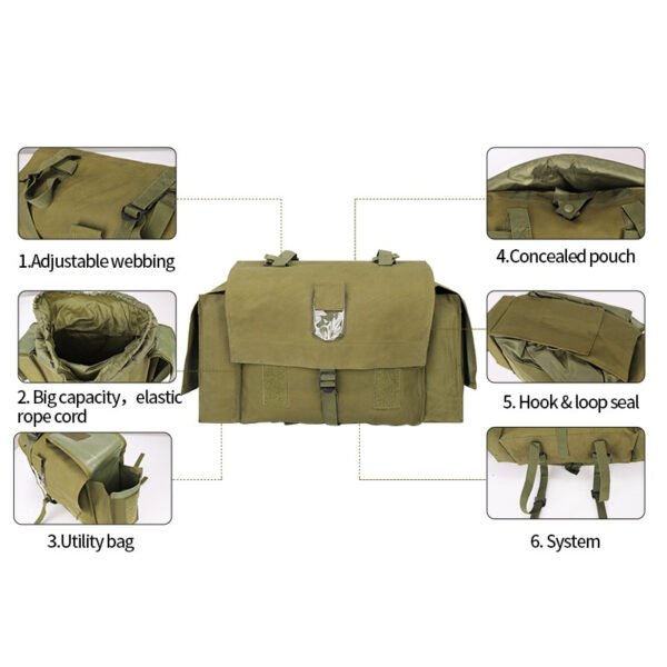 YAKEDA outdoor style nylon waterproof lightweight shoulder bag messenger tactical laptop bag - Image 5