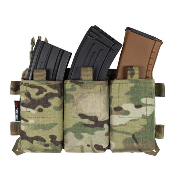 YAKEDA Tactical Placards Triple Mag Pouch Multicam 0200