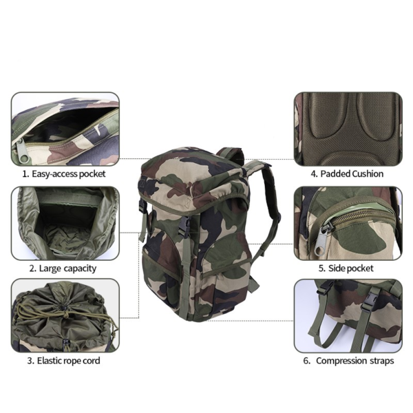 Yakeda Waterproof Hiking bags Woodland Camouflage Camping Tactical Backpack - Image 2