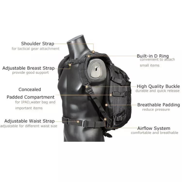 YAKEDA High quality army tactical backpack tactical gear fashion bag multi-function tactical gear backpack - Image 4