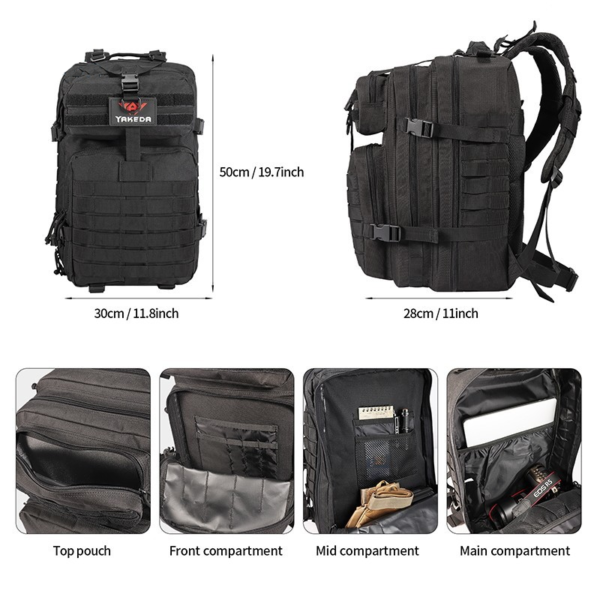 Tactical Army Backpack Waterproof Hiking Backpack Molle Day bags For Laptop Military bags - Image 2