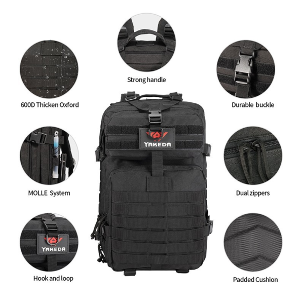 Tactical Army Backpack Waterproof Hiking Backpack Molle Day bags For Laptop Military bags - Image 3