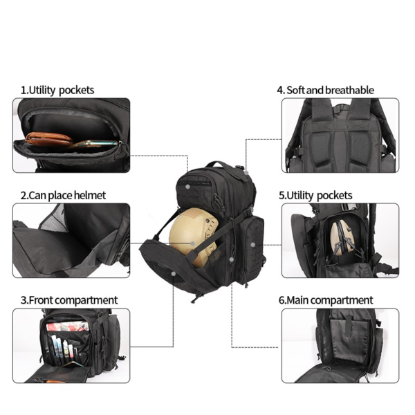 Yakeda waterproof outdoor cycling hiking rucksack tactical combination assault backpack - Image 2